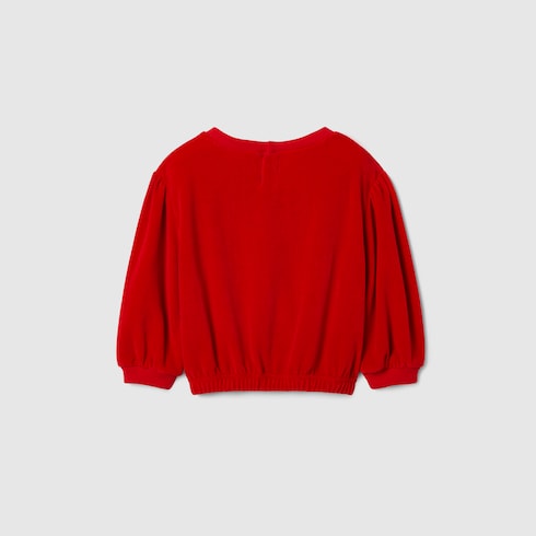 Baby chenille sweatshirt - red