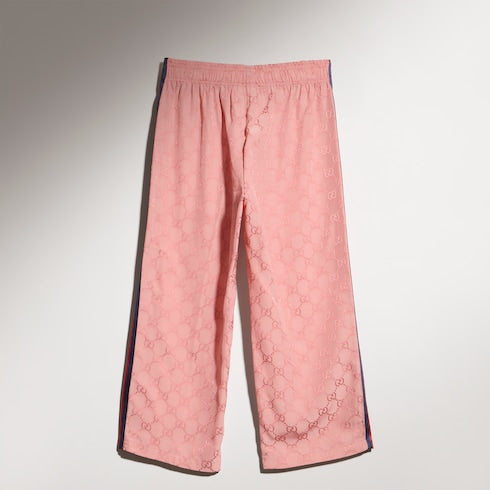 Children's GG viscose pants - light pink