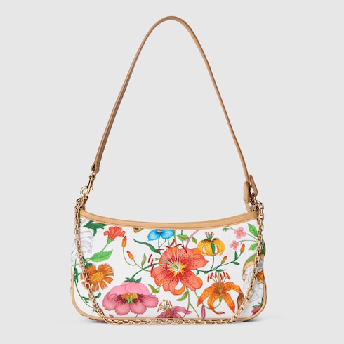 Gossip small shoulder bag - white and multicolor nylon