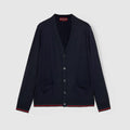 Extra fine cashmere silk cardigan - navy