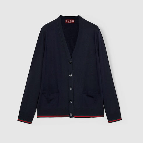 Extra fine cashmere silk cardigan - navy