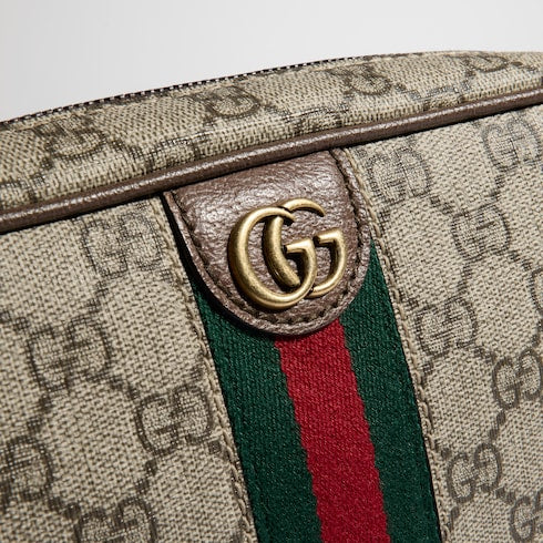 Gucci Savoy small toiletry case - beige and ebony Supreme