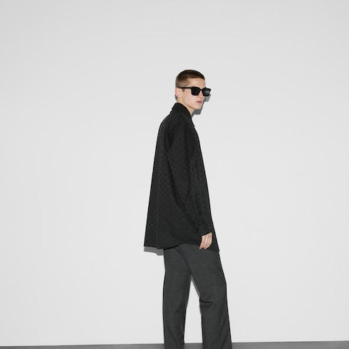 GG canvas shirt - black