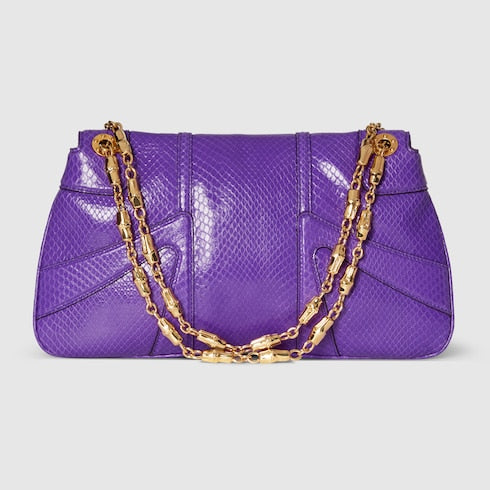 Python evening shoulder bag - purple