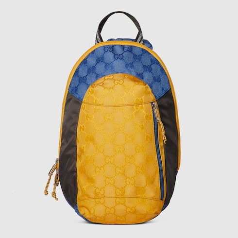 Children's GG nylon backpack - multicolor GG nylon