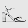 Women's Signora sandal - metallic silver leather