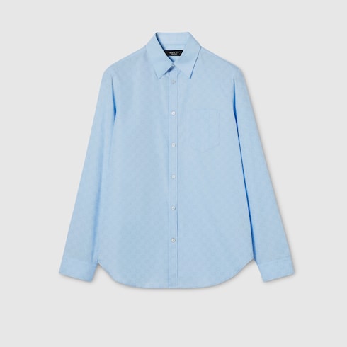GG cotton poplin shirt - light blue