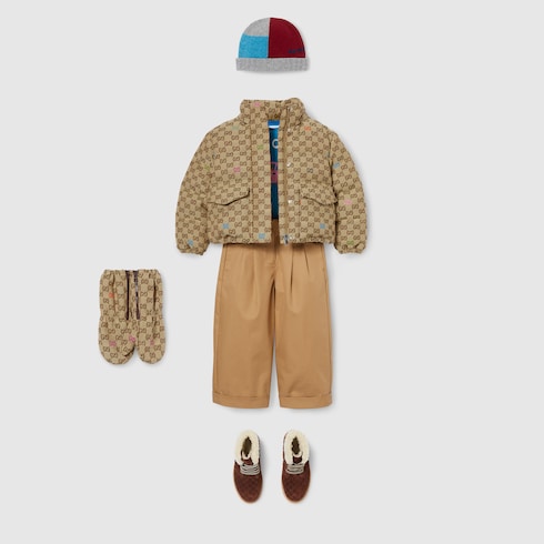 Children's twill pants - light brown