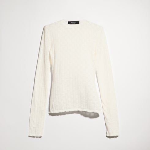GG cotton devoré T-shirt - white