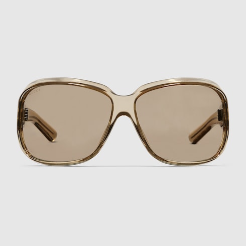 Square frame sunglasses - beige