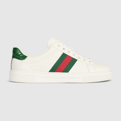 Women's Gucci Ace sneaker with Web - white leather