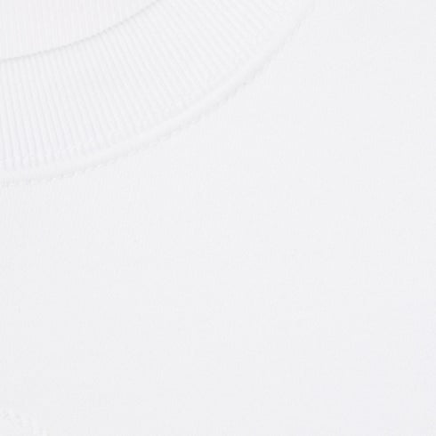 Cotton jersey sweatshirt with embroidery - white