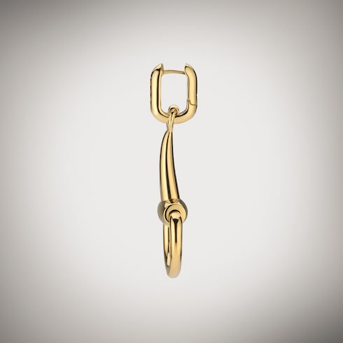 Horsebit earrings - gold-toned brass