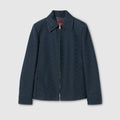GG cotton gabardine zip jacket - blue