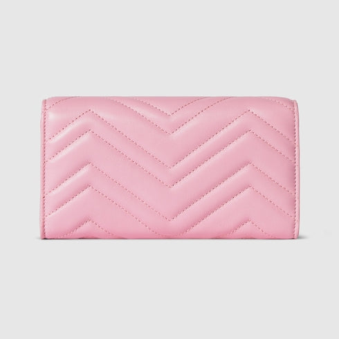 GG Marmont continental wallet - light pink leather