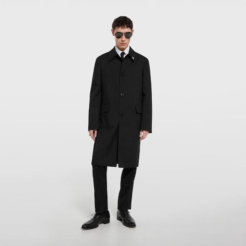GG wool coat - black