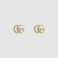 GG Marmont crystal earrings - yellow gold-toned metal