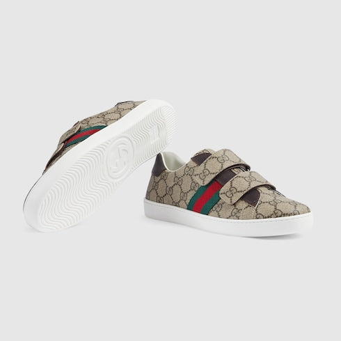 Teen Ace sneaker - beige and ebony GG Supreme