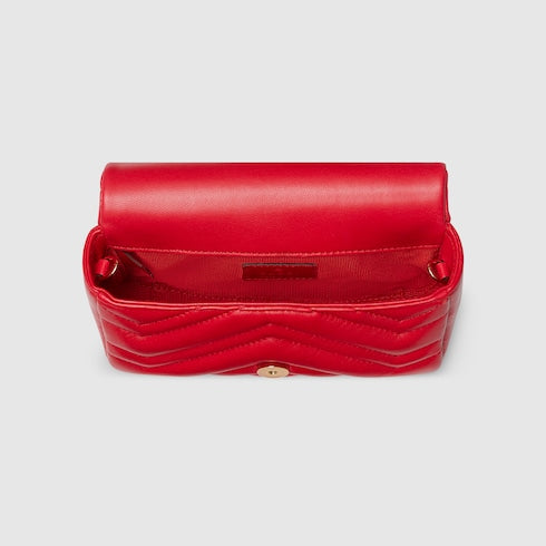 GG Marmont mini shoulder bag - bright red leather