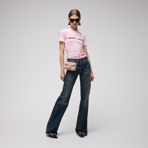 GG Marmont mini shoulder bag - pink beige leather