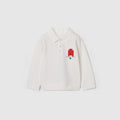 Baby cotton polo sweatshirt - off white