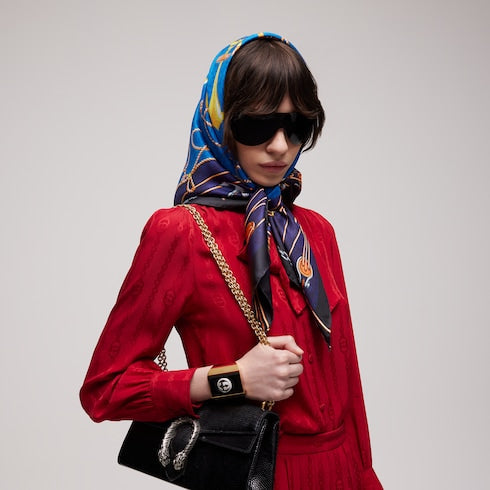 "Lungomare" printed silk carré - multicolor