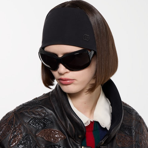 Knitted headband - black