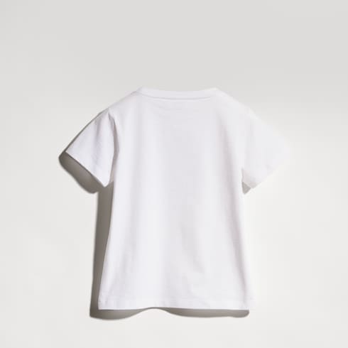 Children's cotton T-shirt with print - white