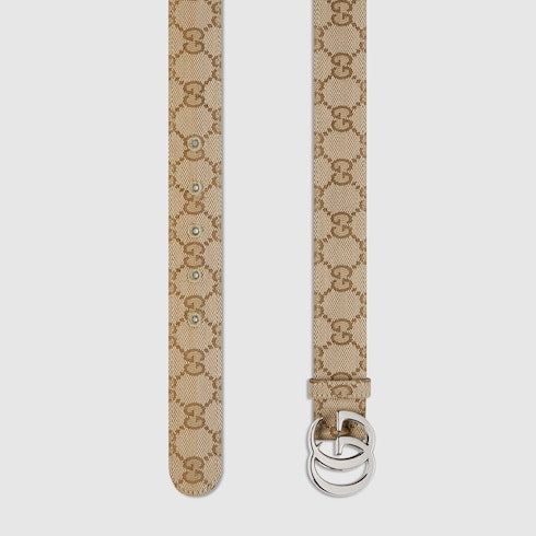 GG Marmont belt - sand GG canvas