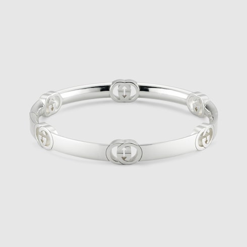 Gucci Interlocking bangle bracelet - 925 sterling silver