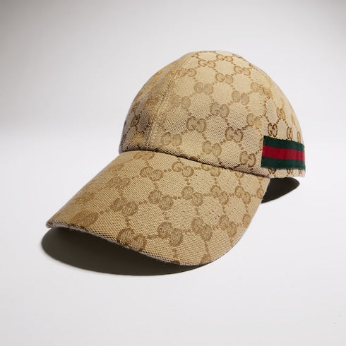 GG baseball hat with Web - sand and dark brown