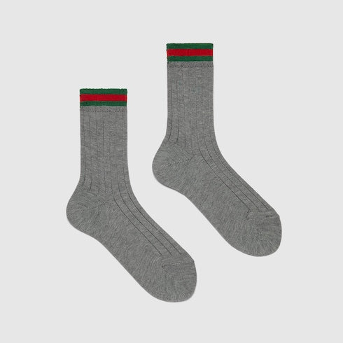 Children's cotton socks with Web - grey