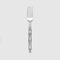 Dessert forks with bamboo motif, set of two - silver-plated brass