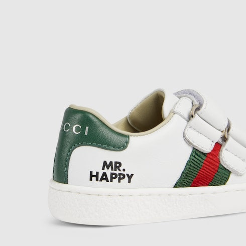 Toddler Gucci Ace sneakers - white leather