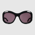 Round frame sunglasses - black
