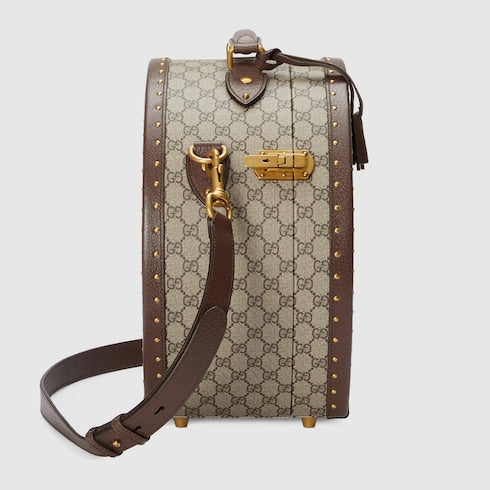 Gucci Savoy small hat box - beige and ebony Supreme