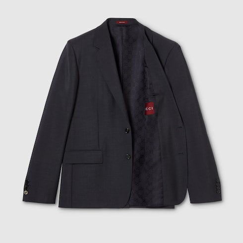 Wool mohair suit - black