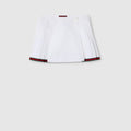 Heavy cotton poplin pleated skirt - white