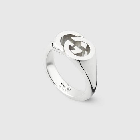 Gucci Interlocking signet ring - 925 sterling silver