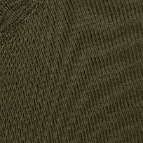 Cotton jersey T-shirt with print - forest green