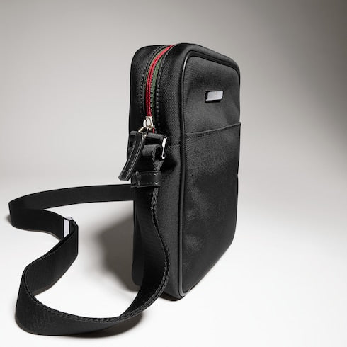Gucci Tag small crossbody bag - black GG canvas
