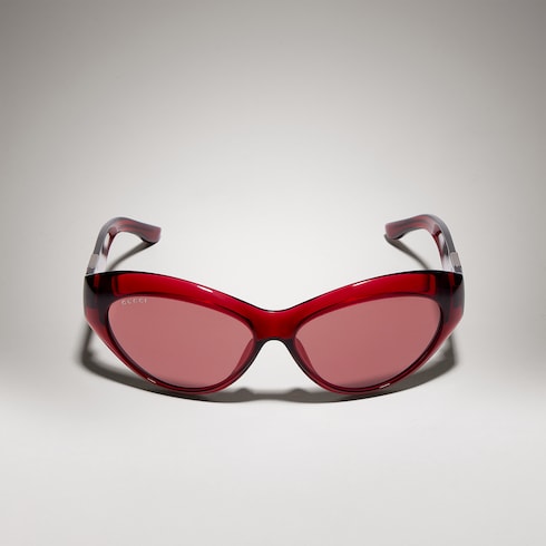 Cat eye frame sunglasses - red