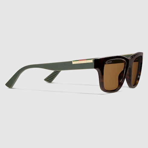 Square frame sunglasses - dark brown tortoiseshell