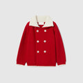 Baby wool sweater - red and white
