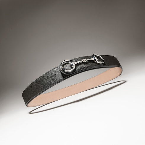 Gucci Horsebit 1955 belt - dark grey leather