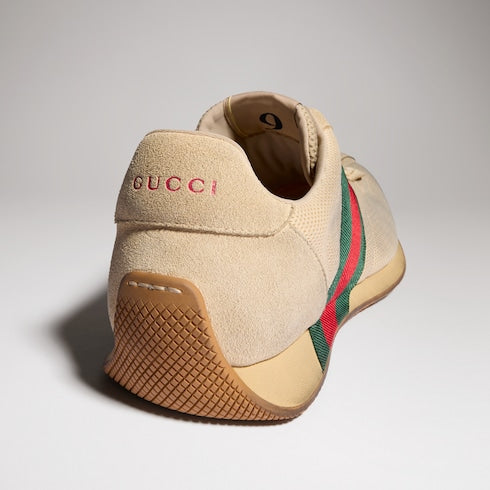 Men's Gucci Tempo sneaker - sand mesh and suede