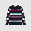 Children's cotton sweater with Web - dark blue