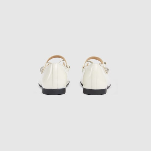 Toddler ballet flats - white patent leather