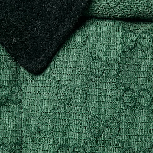 Baby GG cotton hooded jacket - green
