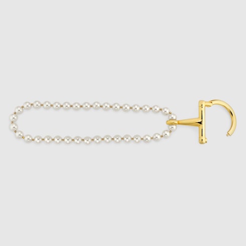 Bracelet with stirrup - gold-toned brass